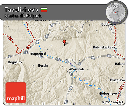 Shaded Relief Map of Tavalichevo