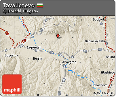Shaded Relief Map of Tavalichevo