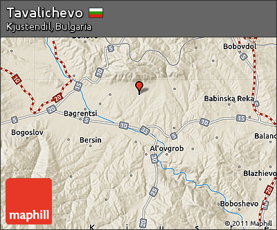 Shaded Relief Map of Tavalichevo