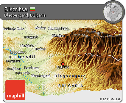 Physical Panoramic Map of Bistritsa