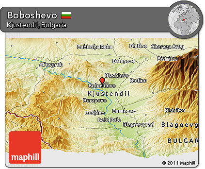 Physical Panoramic Map of Boboshevo