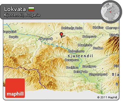 Physical Panoramic Map of Lokvata