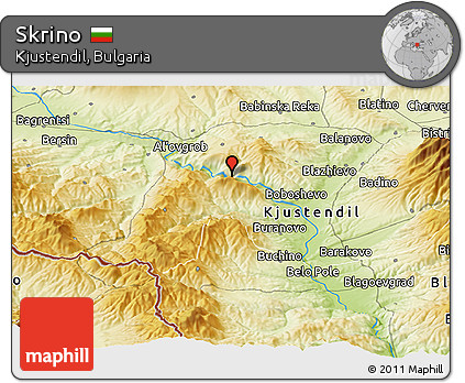 Physical Panoramic Map of Skrino