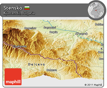 Physical Panoramic Map of Stensko