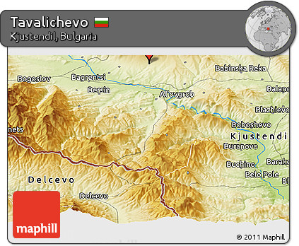 Physical Panoramic Map of Tavalichevo
