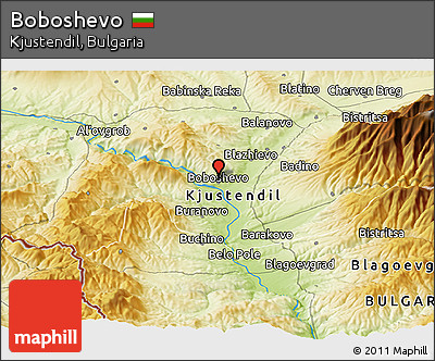 Physical Panoramic Map of Boboshevo