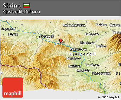 Physical Panoramic Map of Skrino