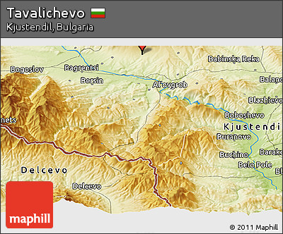 Physical Panoramic Map of Tavalichevo