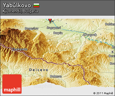 Physical Panoramic Map of Yabŭlkovo