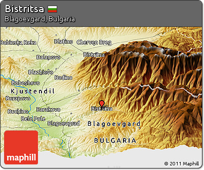 Physical Panoramic Map of Bistritsa