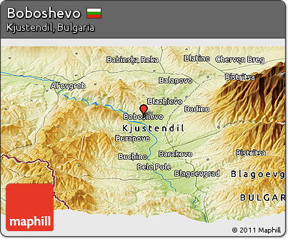 Physical Panoramic Map of Boboshevo
