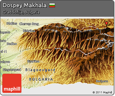 Physical Panoramic Map of Dospey Makhala