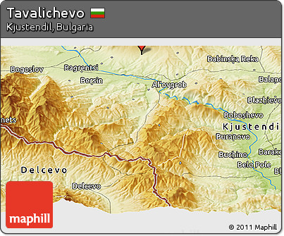 Physical Panoramic Map of Tavalichevo