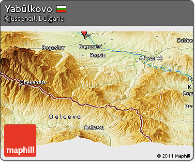 Physical Panoramic Map of Yabŭlkovo