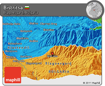 Political Panoramic Map of Bistritsa