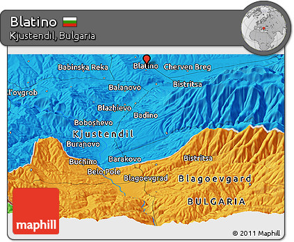 Political Panoramic Map of Blatino
