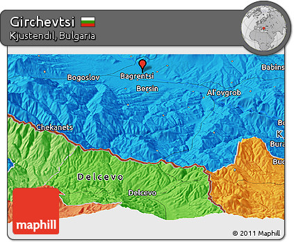 Political Panoramic Map of Girchevtsi