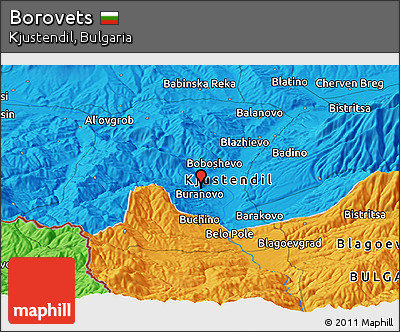 Political Panoramic Map of Borovets