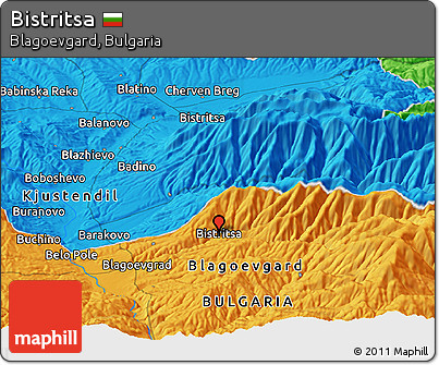 Political Panoramic Map of Bistritsa