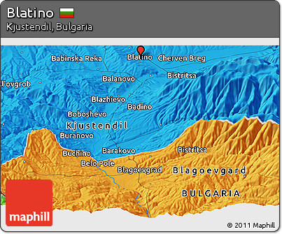 Political Panoramic Map of Blatino