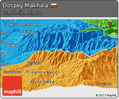 Political Panoramic Map of Dospey Makhala