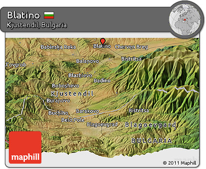 Satellite Panoramic Map of Blatino
