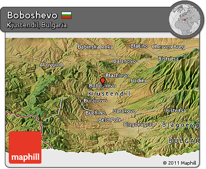 Satellite Panoramic Map of Boboshevo
