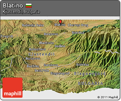 Satellite Panoramic Map of Blatino