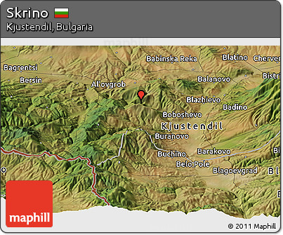 Satellite Panoramic Map of Skrino