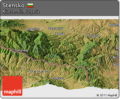 Satellite Panoramic Map of Stensko