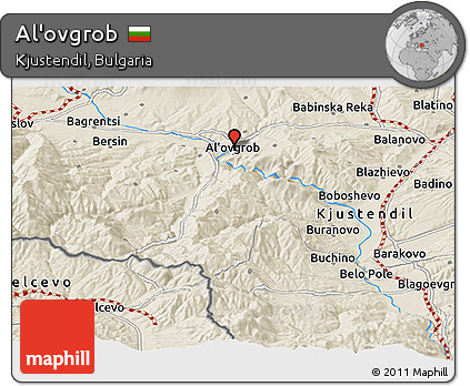 Shaded Relief Panoramic Map of Al'ovgrob