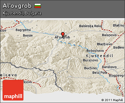 Shaded Relief Panoramic Map of Al'ovgrob