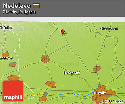 Physical 3D Map of Nedelevo