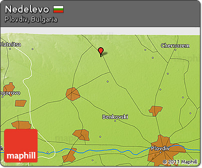 Physical 3D Map of Nedelevo