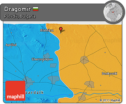 Political 3D Map of Dragomir