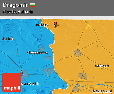 Political 3D Map of Dragomir