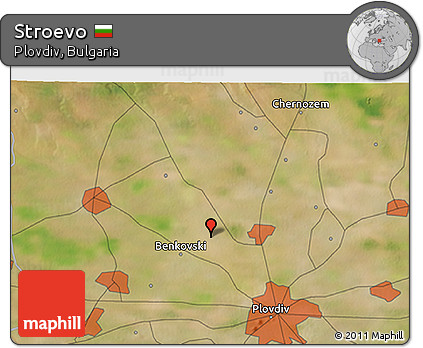 Satellite 3D Map of Stroevo