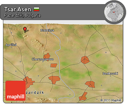 Satellite 3D Map of Tsar Asen