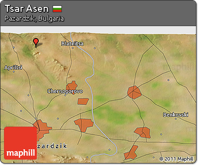 Satellite 3D Map of Tsar Asen
