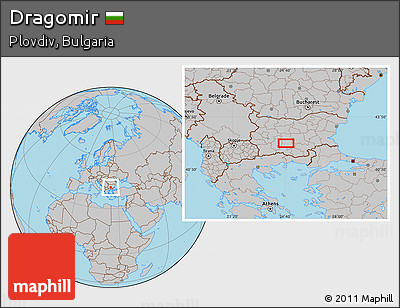 Gray Location Map of Dragomir