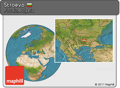 Satellite Location Map of Stroevo