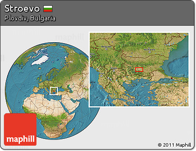 Satellite Location Map of Stroevo