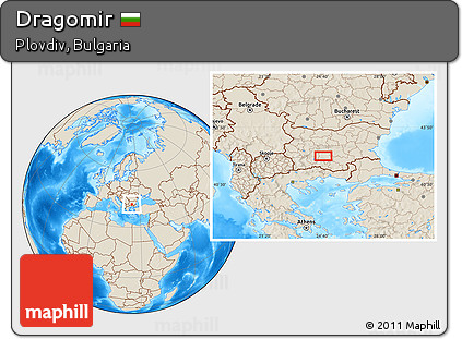 Shaded Relief Location Map of Dragomir