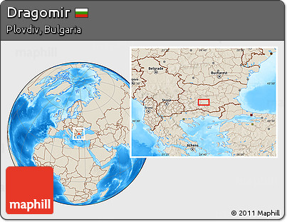 Shaded Relief Location Map of Dragomir