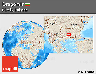 Shaded Relief Location Map of Dragomir