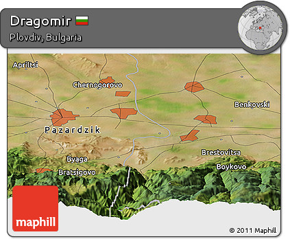 Satellite Panoramic Map of Dragomir