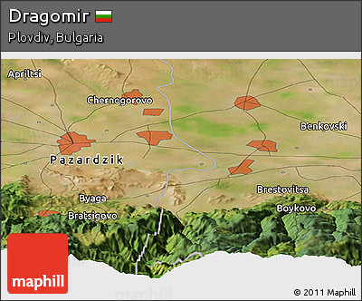 Satellite Panoramic Map of Dragomir