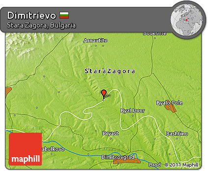 Physical 3D Map of Dimitrievo
