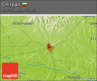 Physical 3D Map of Chirpan
