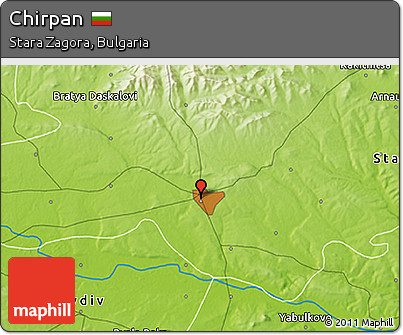 Physical 3D Map of Chirpan
